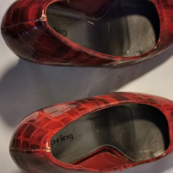 Spring Classic Platform Pumps, Red Size 38 - Picture 8 of 12